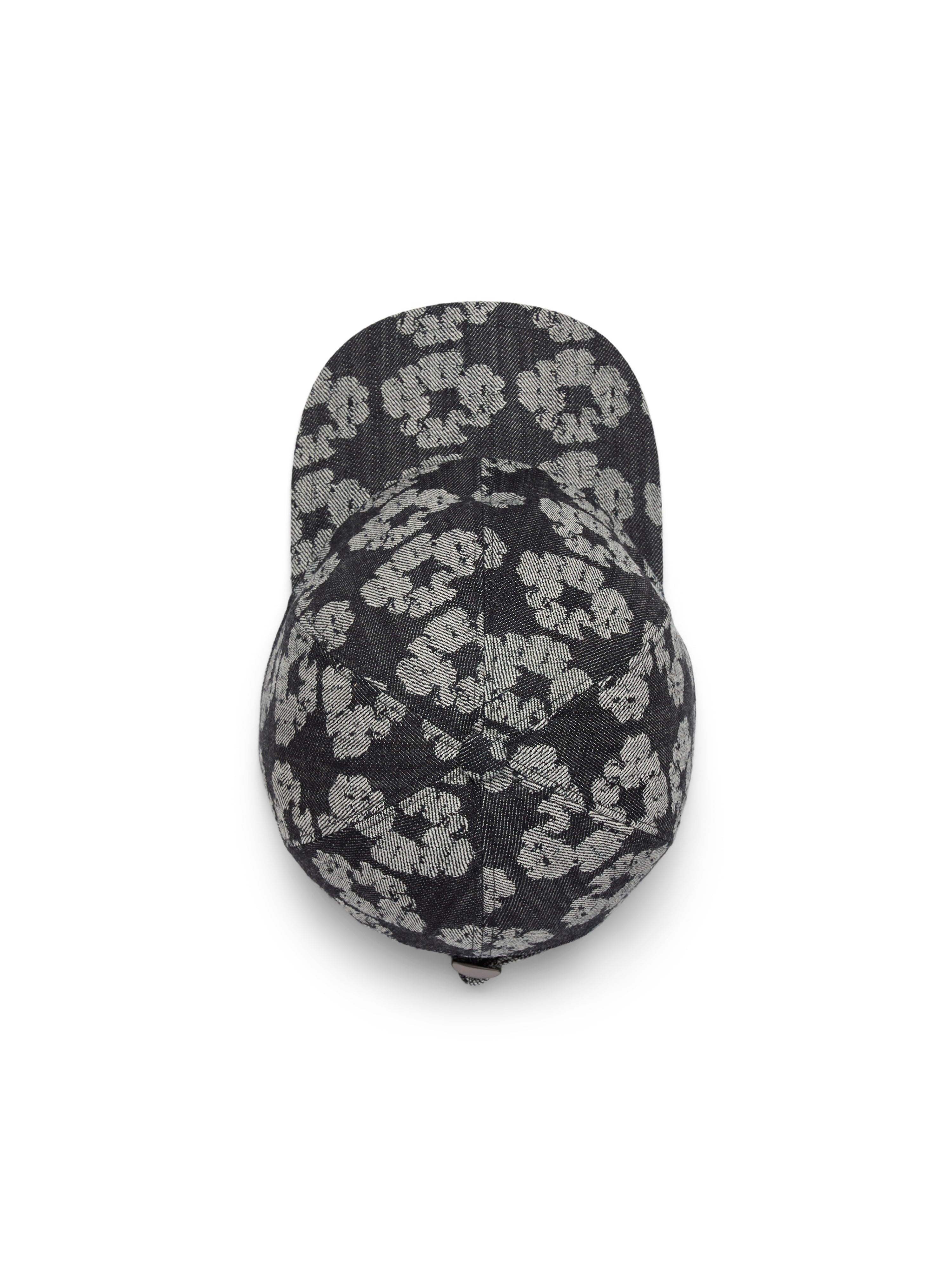 Jacquard Wreath Denim Cap Washed Black