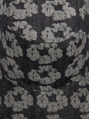 Jacquard Wreath Bucket Hat Washed Black