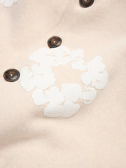 Cotton Wreath Cardigan Hoodie Oatmeal