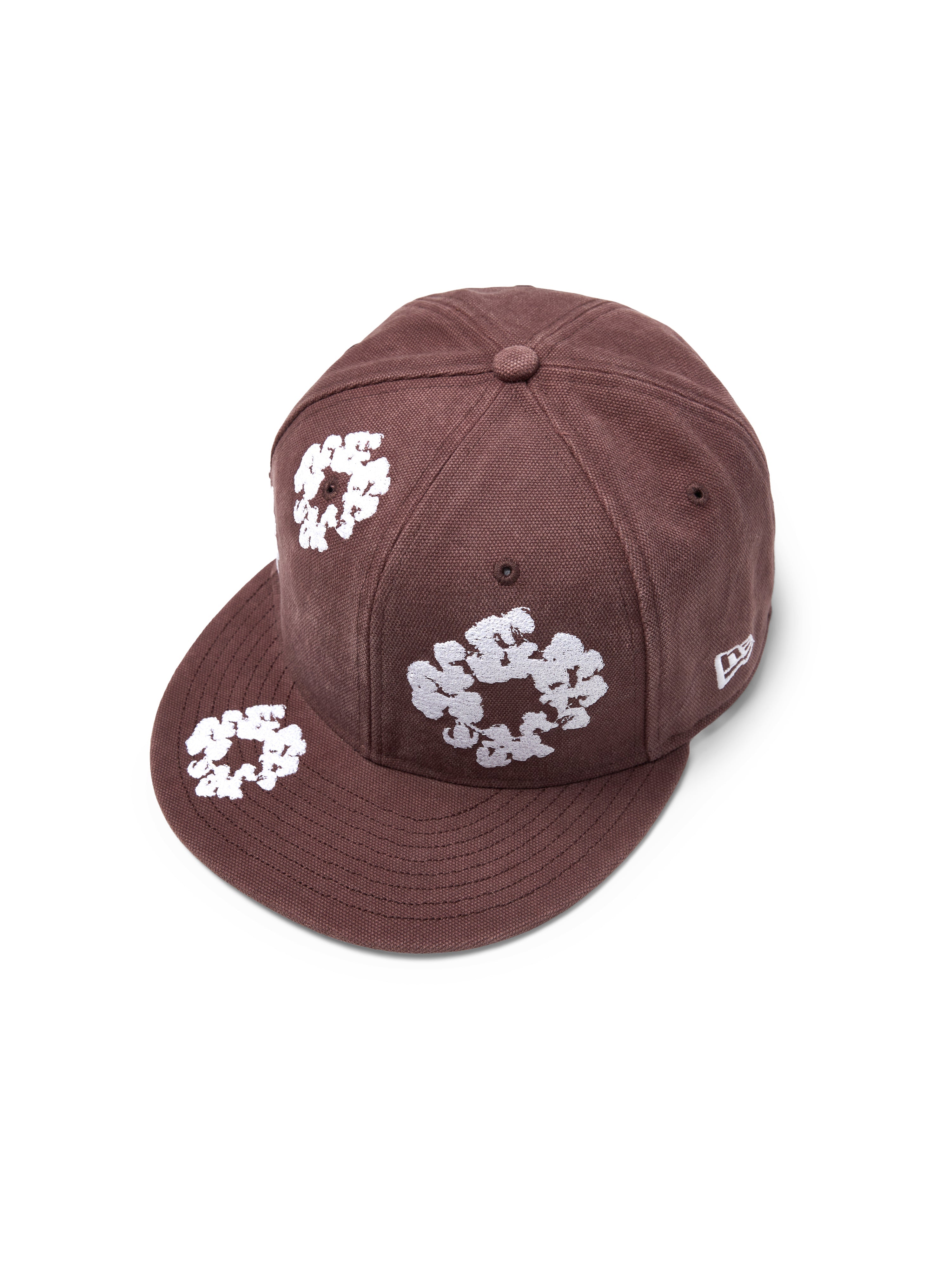 Cotton Wreath New Era 59FIFTY Canvas Fitted Cap Brown