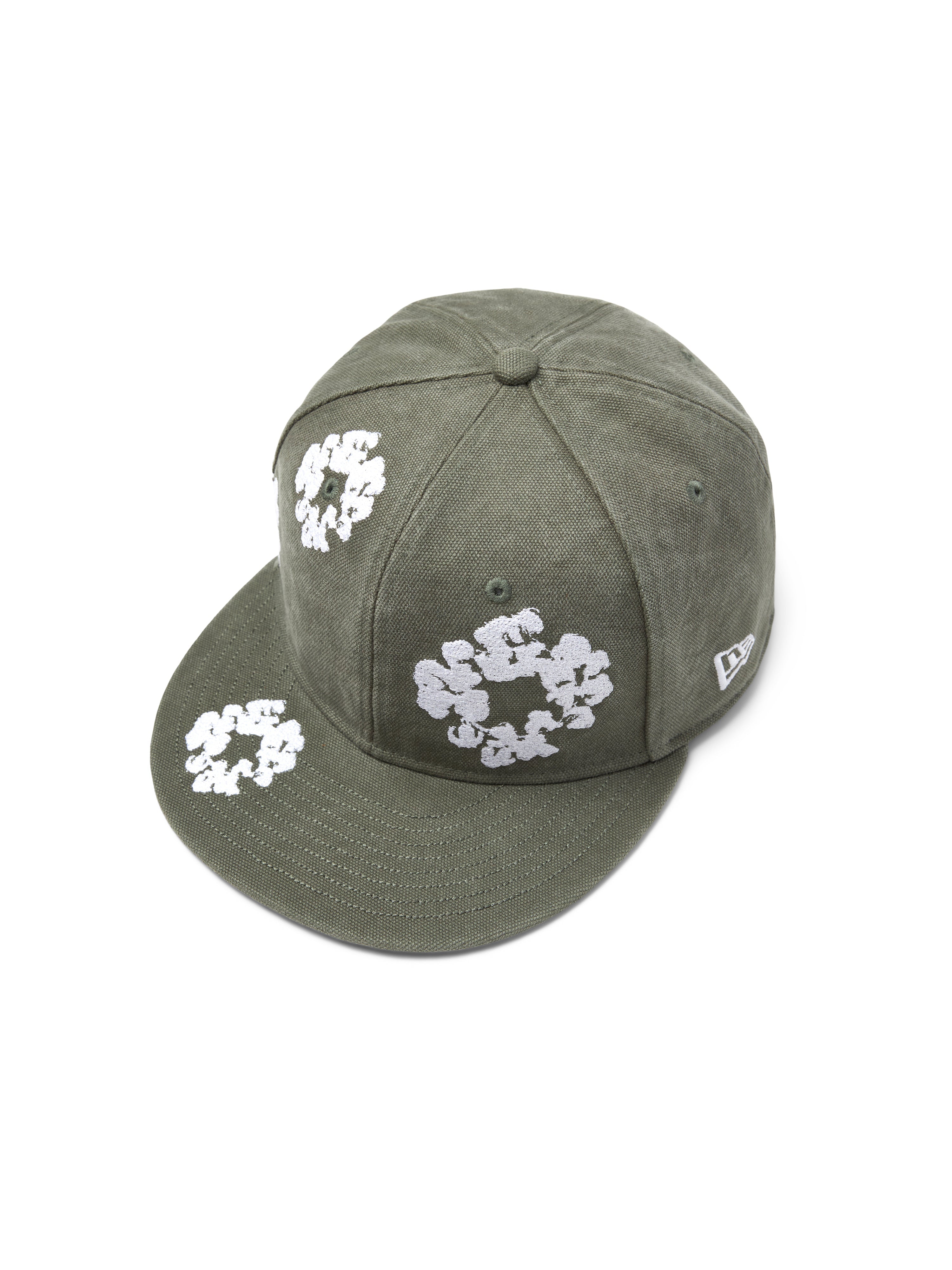 Cotton Wreath New Era 59FIFTY Canvas Fitted Cap Olive