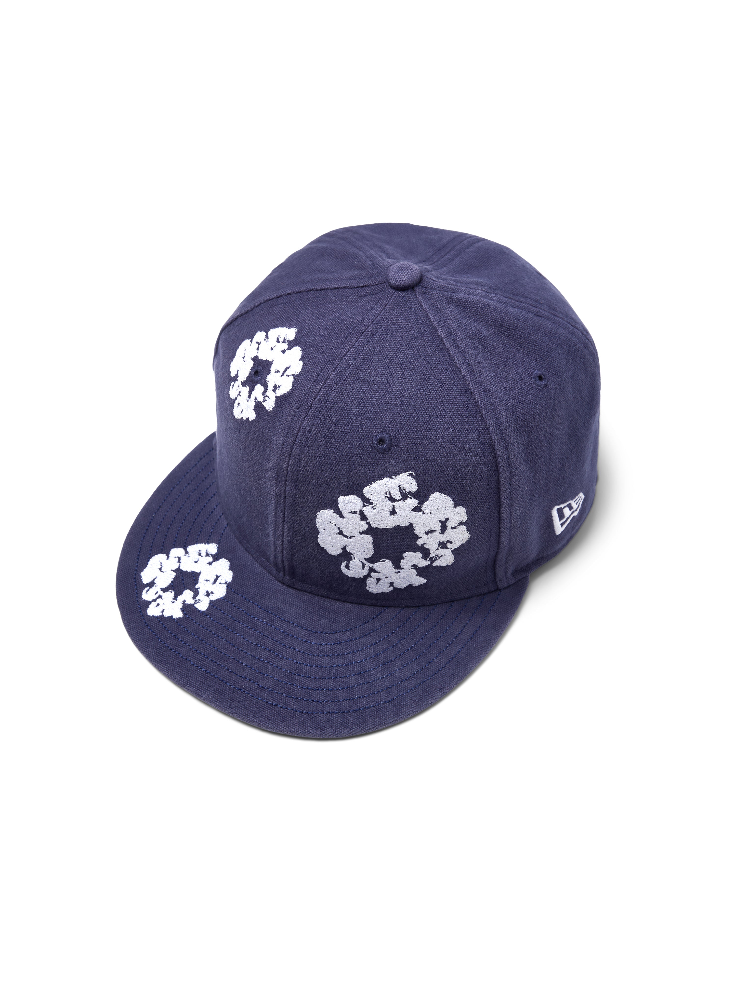 Cotton Wreath New Era 59FIFTY Canvas Fitted Cap Indigo
