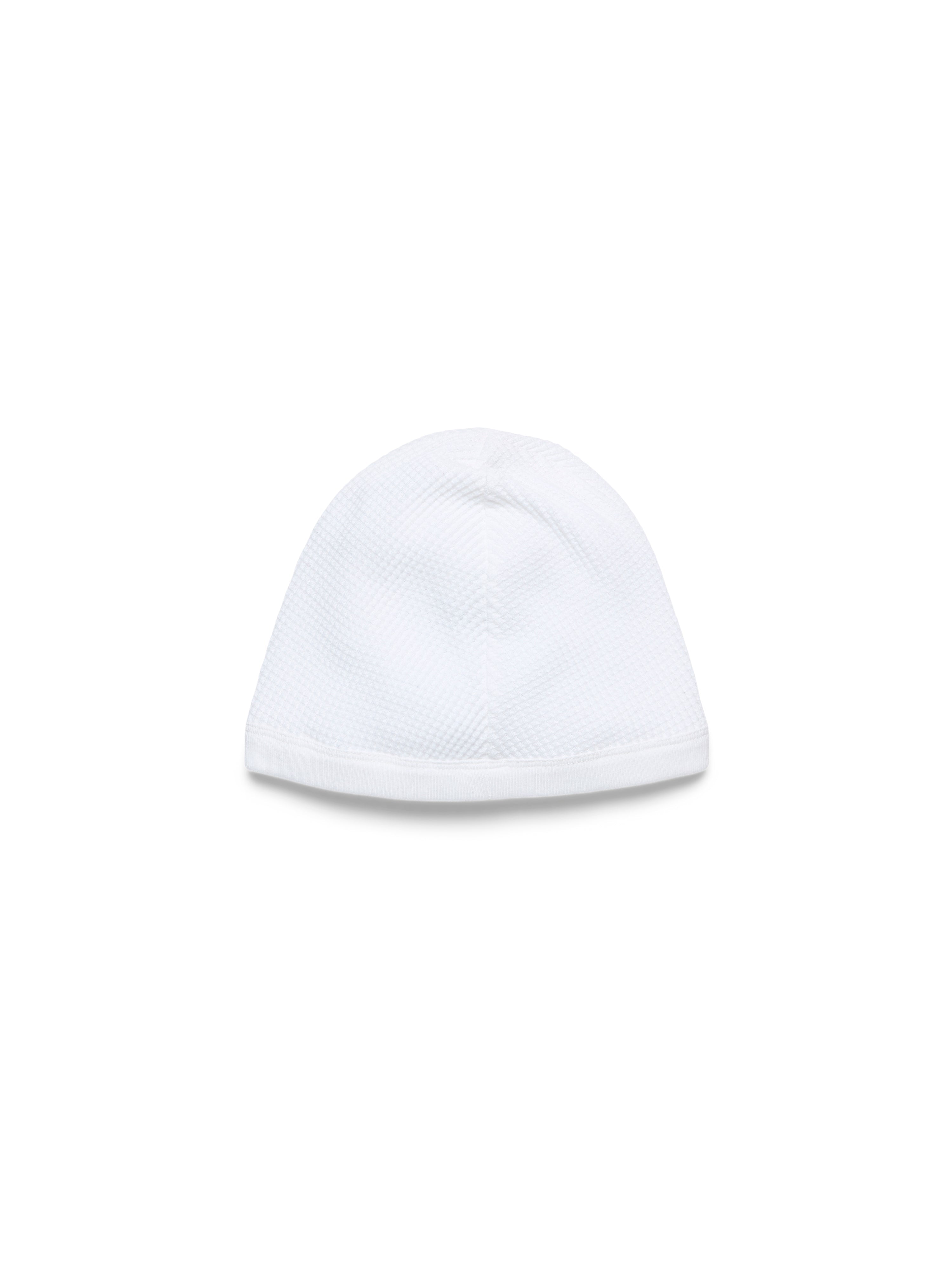 Peace Wreath Waffle Beanie White