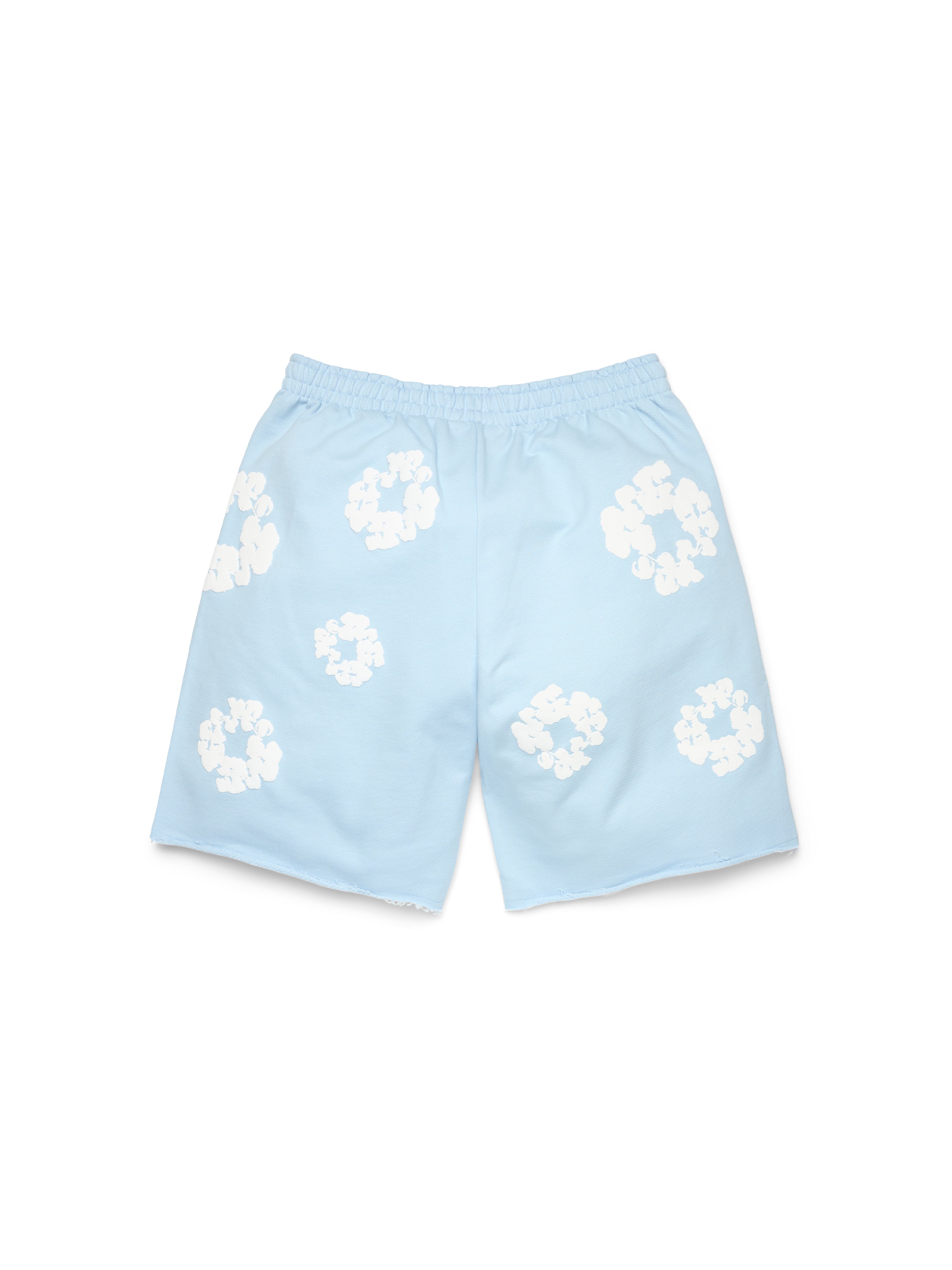 Cotton Wreath Sweatshorts Powder Blue