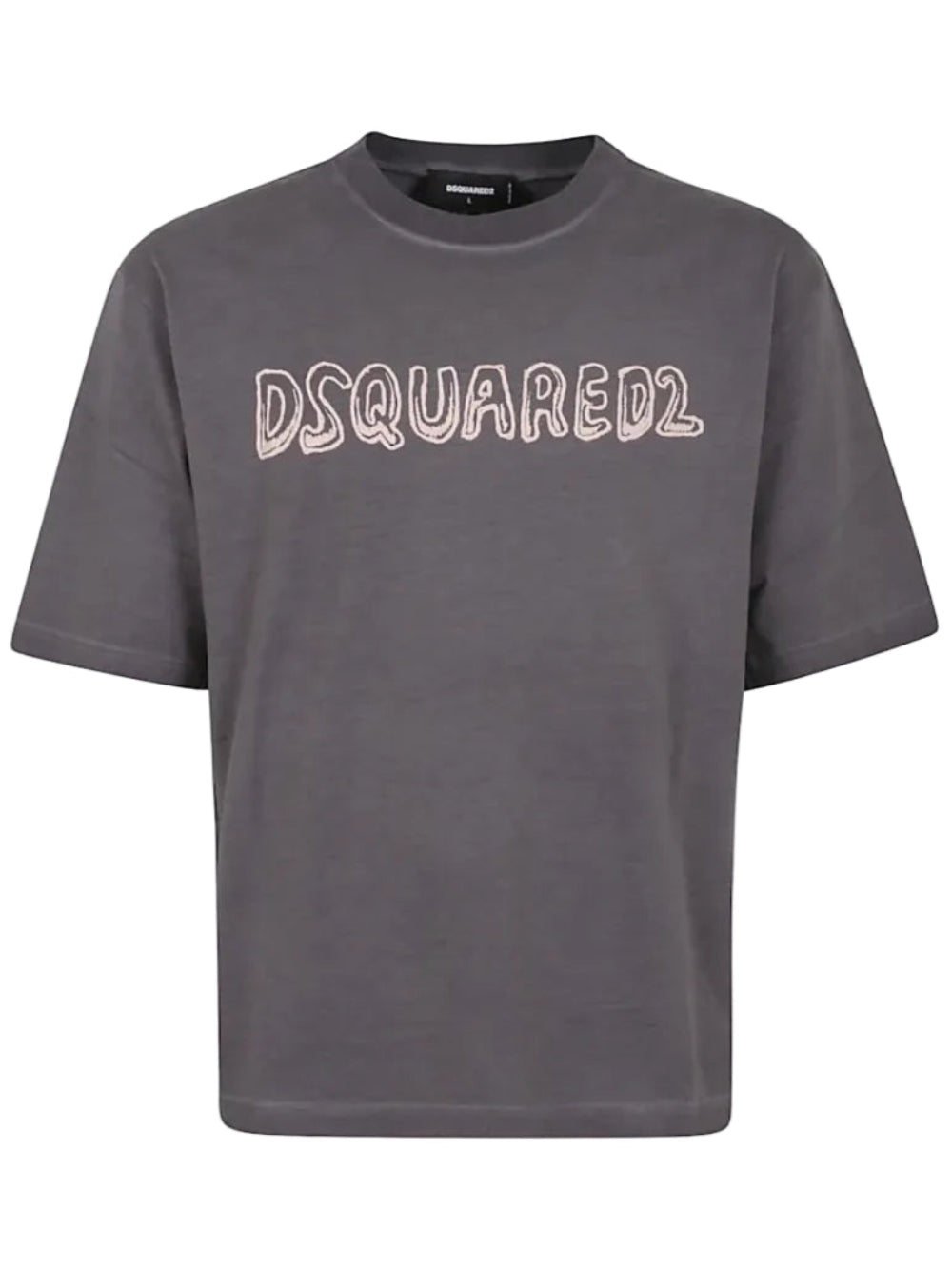 Dsquared2 Loose Fit Fade Cartoon Logo Grey T-Shirt