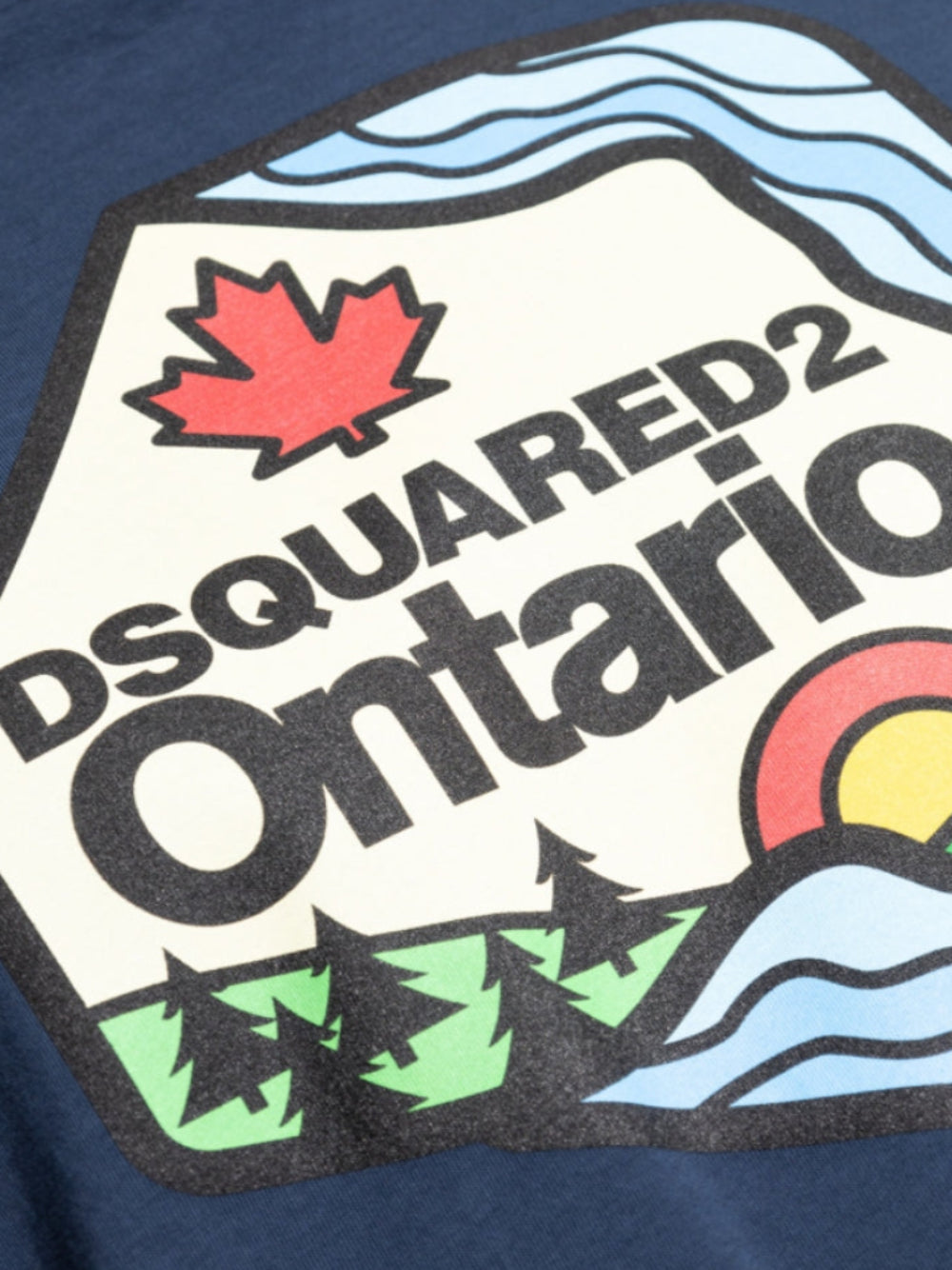 Dsquared2 Ontario Map Navy Blue T-Shirt