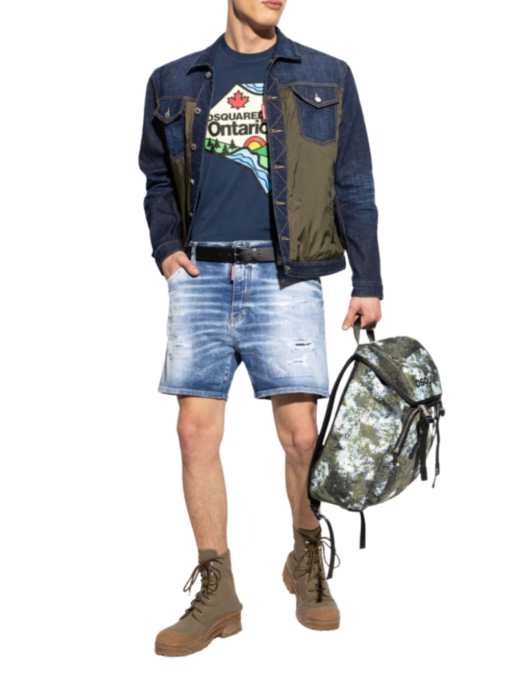 Dsquared2 Ontario Map Navy Blue T-Shirt