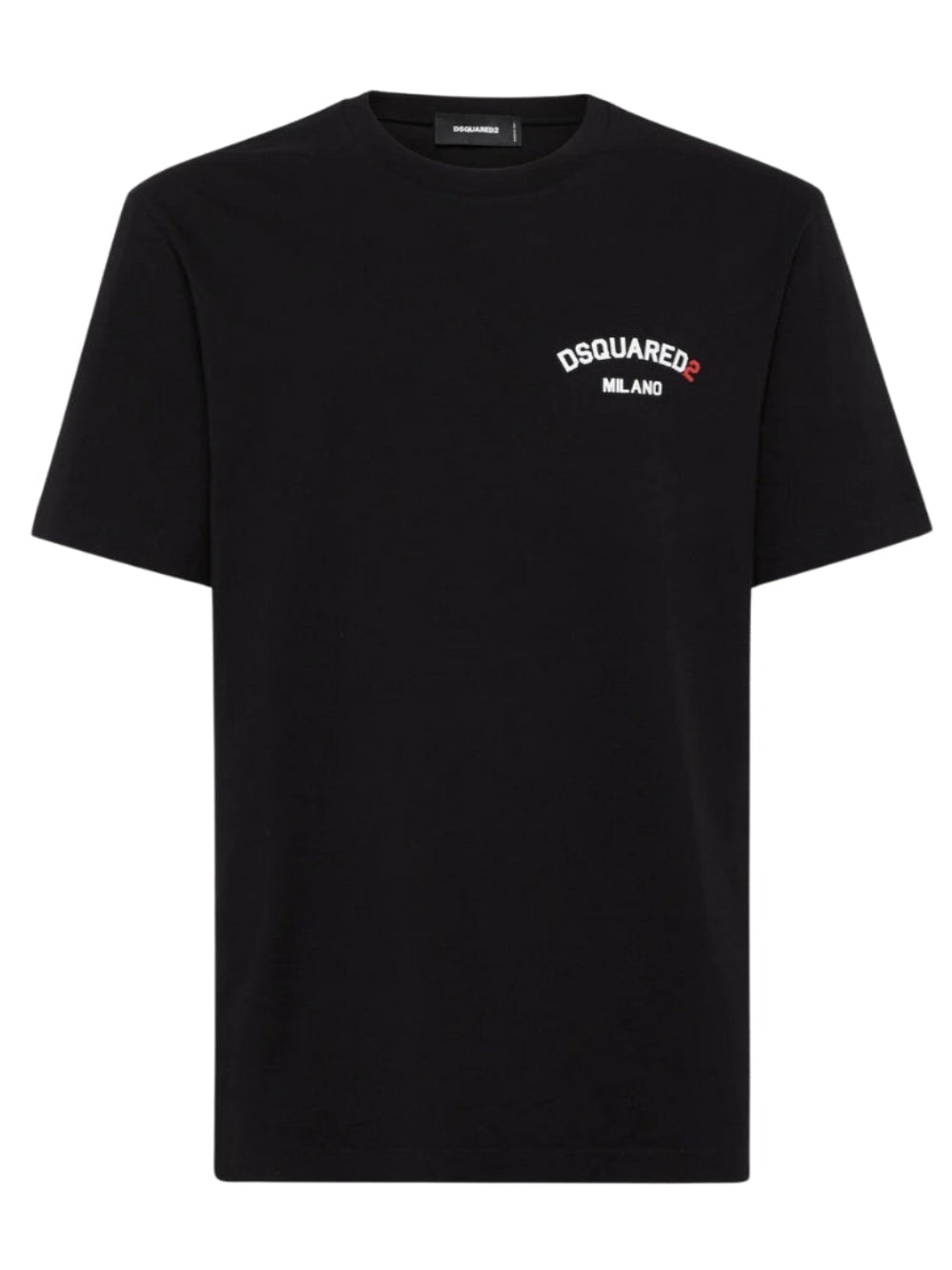 Dsquared2 Regular Fit Rubber Logo Black T-Shirt