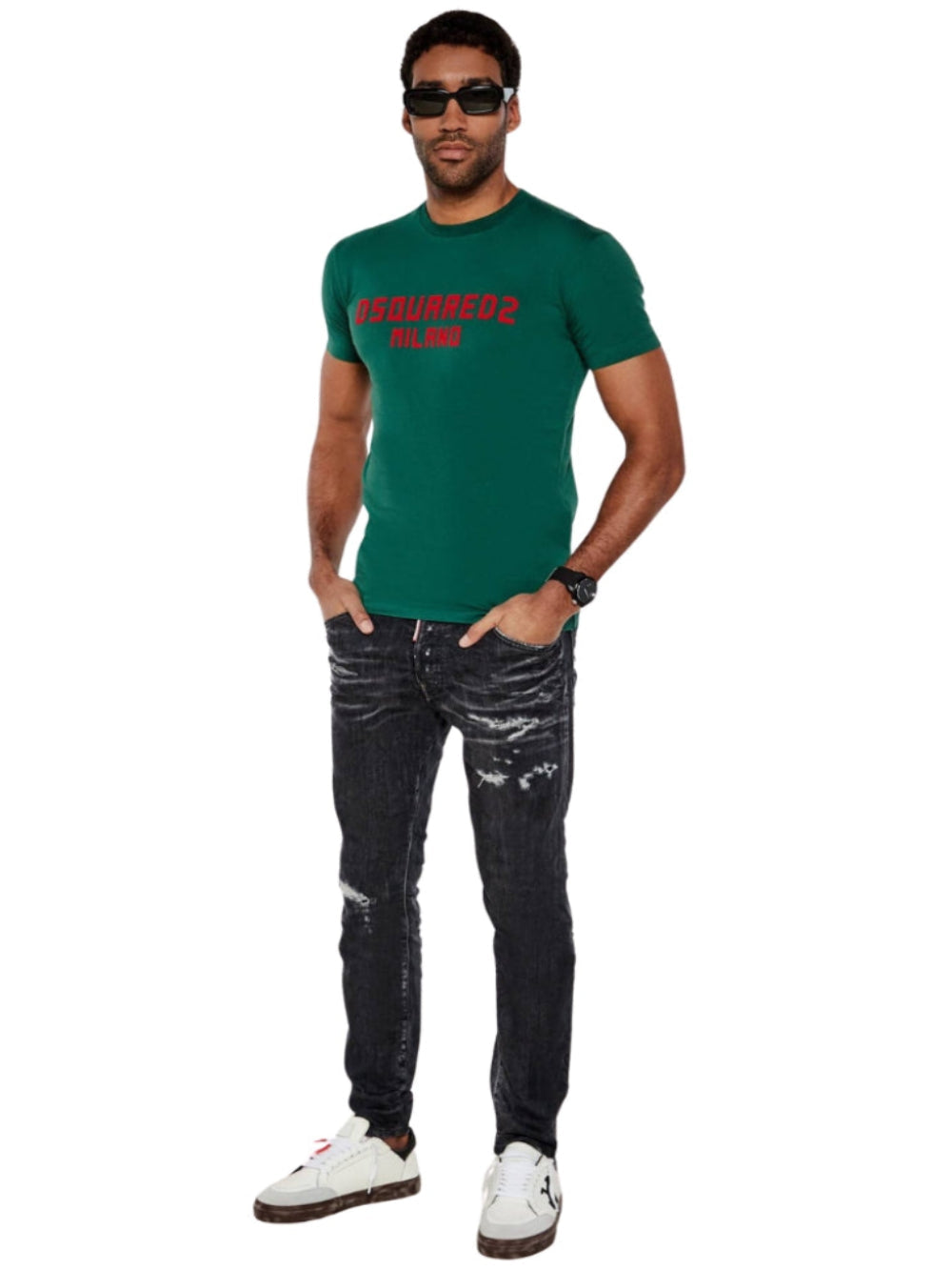 Dsquared2 Milano Logo Cool Fit Green T-Shirt