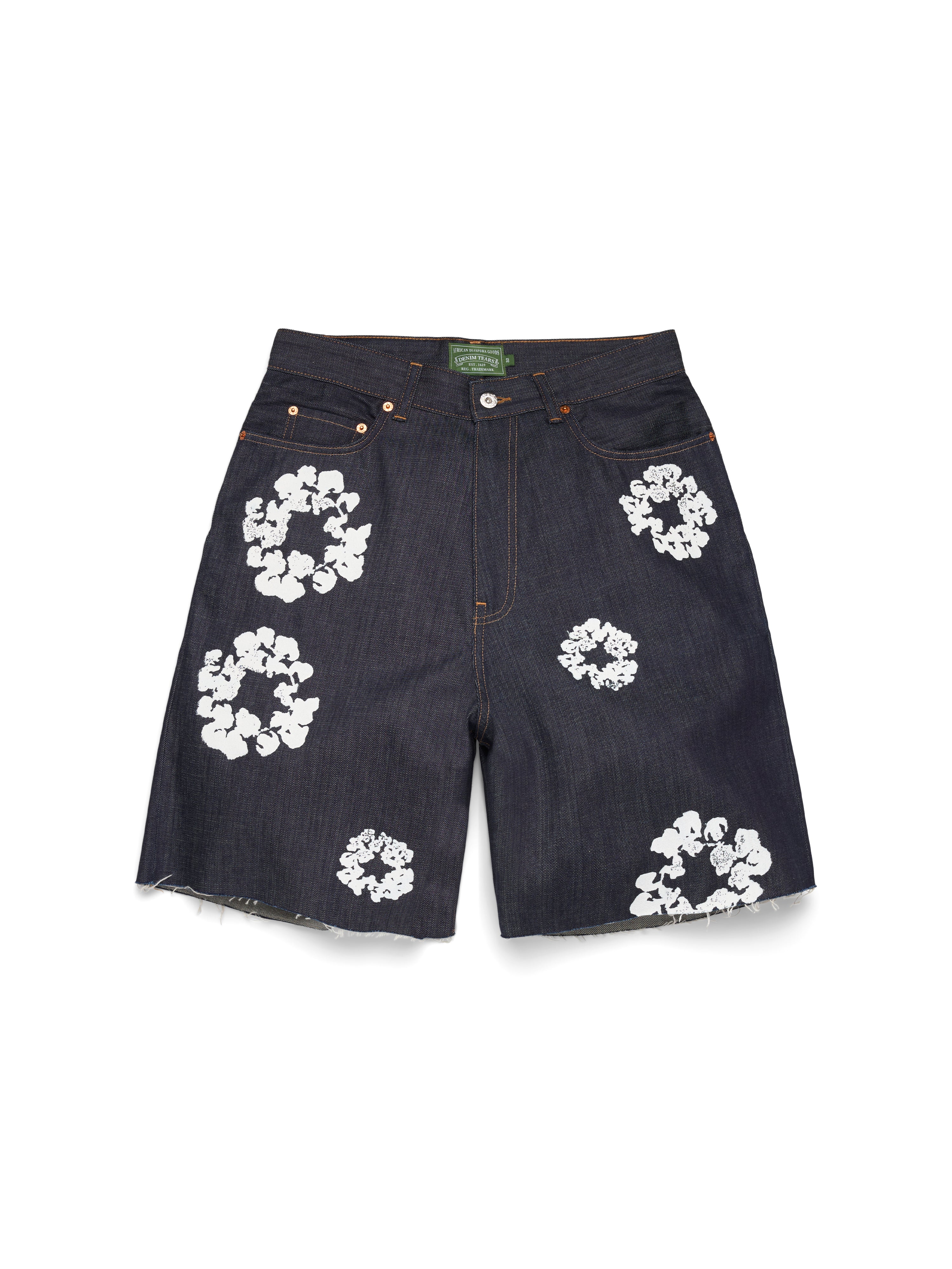 Selvedge Cotton Wreath Denim Short