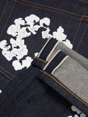 Straight Cotton Wreath Denim Pant Selvedge