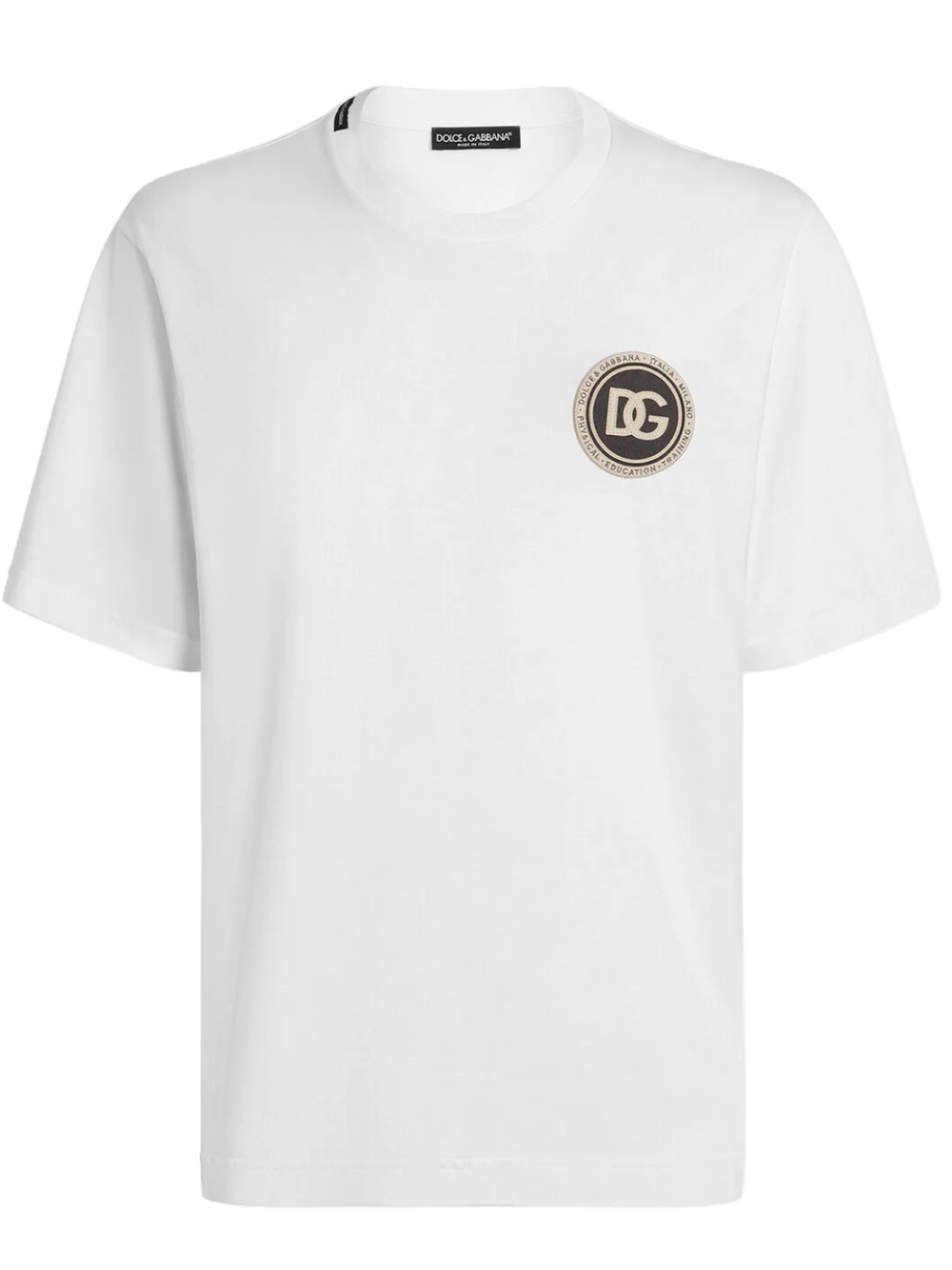 Dolce & Gabbana Cotton Logo Patch T-Shirt in White