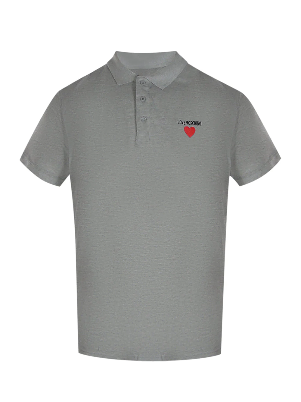 Love Moschino Heart Logo Grey Polo Shirt