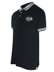 Love Moschino Twin Tipped Collar Polo Shirt in Black