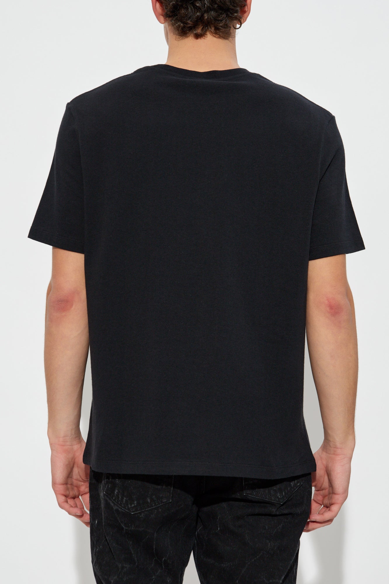 Balmain Paris Small Embroidered Logo T-Shirt in Black