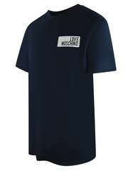 Love Moschino Block Logo T-Shirt in Navy