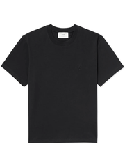 Ami Paris 'Ami De Coeur' Logo-Embossed T-Shirt in Black
