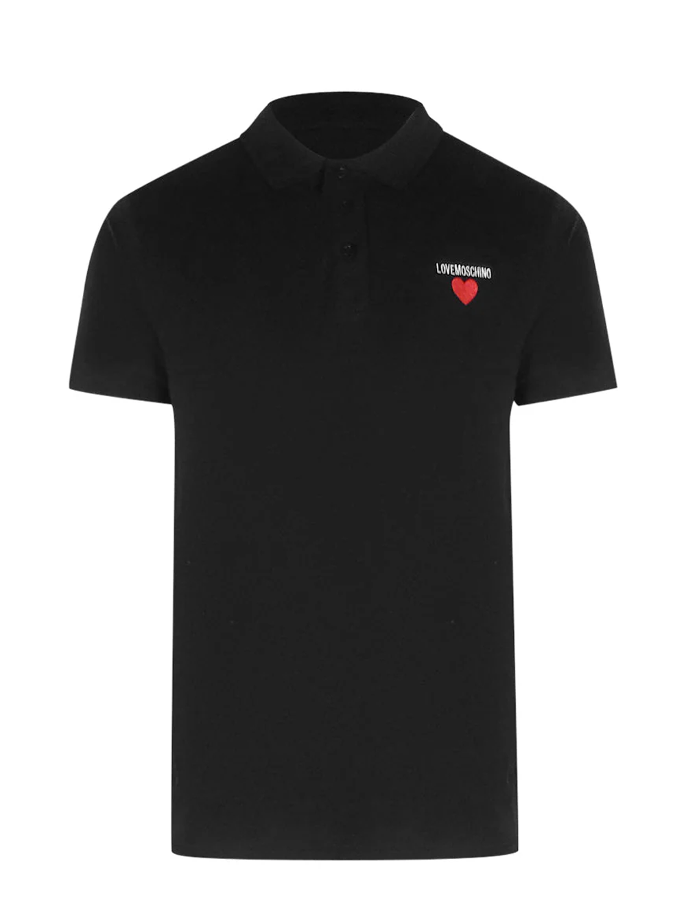 Love Moschino Heart Logo Black Polo Shirt